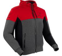 Bering Hoodiz Vented, chaqueta textil L male Gris Oscuro/Negro/Rojo