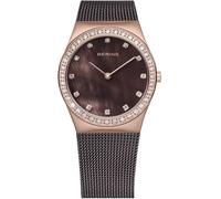 Bering mujer análoga cuarzo reloj de pulsera de colección con acero