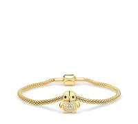 BERING Polar Animals - Pulsera con colgante de pingüino para mujer | Pulsera de malla de acero inoxidable con cristales de circonita, cierre deslizante, diseño escandinavo