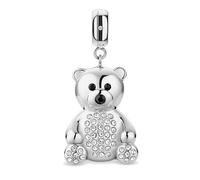 BERING PolarBear Colgante de oso polar de acero inoxidable con circonitas, Einheitsgröße, Acero inoxidable Zirconia cúbica, Circonia cúbica