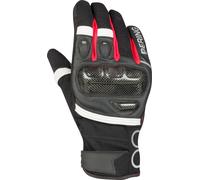 Bering Raid Guantes de moto, negro-blanco-rojo, tamaño M para Hombres
