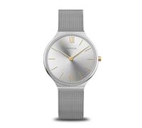 BERING Reloj analógico de Cuarzo japonés para Mujer con Correa de Acero Inoxidable 18434-010, Plata, Pulsera