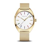 BERING Reloj analógico Unisex de Cuarzo japonés con Correa de Acero Inoxidable 127220-40-334, Dorado, Pulsera