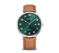 Bering Reloj de Cuarzo para Hombre, colección Titanium con Titanio y Cristal de Zafiro 18640-568, Pulsera