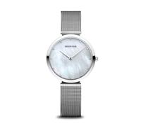 Bering Reloj de Cuarzo para Mujer, colección clásica, Acero Inoxidable y Cristal de Zafiro 18132-004, Resistente al Agua: 3 ATM