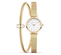 BERING Reloj de Cuarzo para Mujer, colección clásica con Acero Inoxidable 11022-334-Lovely-1-GWP-X0, Dorado, 19cm, Pulsera
