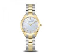 Bering Reloj de Cuarzo Solar para Mujer | Reloj de Pulsera de 31 mm con Caja de Acero Inoxidable Plateada y Esfera Azul | Correa de Acero Inoxidable con Elementos de Acero Inoxidable | 5 ATM | 17331