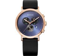 Bering Reloj de los Hombres Pulsera Classic Cronógrafo - 10540-567 Cuero
