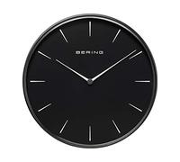 BERING Reloj despertador | Diseño nórdico simple y moderno | Negro y negro | Funcionamiento silencioso |292 mm de diámetro | 90292-22R
