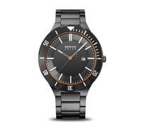 BERING Reloj solar para hombre, colección solar, acero inoxidable y cristal de zafiro, 14443-779 - 10 ATM, Pulsera