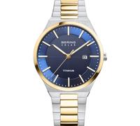 BERING Reloj solar para hombre, colección Titanium con titanio y cristal de zafiro, 14439-717 - 10 ATM