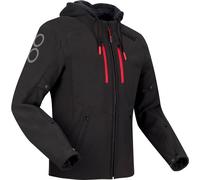 Bering Rotor, chaqueta textil impermeable L male Negro/Rojo Neón