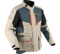 Bering Siberia Chaqueta textil de moto impermeable, beige, tamaño S para Hombres