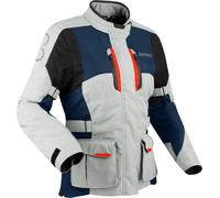 Bering Siberia Chaqueta textil impermeable para mujer, Gris/azul/rojo, Talla 40