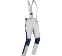 Bering Siberia Pantalones textiles impermeables para motocicletas, gris/azul, Talla M