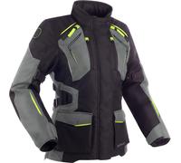 Bering Vision impermeable Chaqueta textil de motocicleta para mujer, negro-gris, tamaño 38