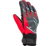 Bering Walshe Guantes de motocicleta, negro-gris-rojo, tamaño XL para Hombres