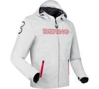 Bering Warwick, chaqueta textil impermeable 4XL male Gris Claro/Rojo