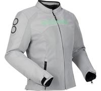 Bering Zao 3in1 Chaqueta textil impermeable para mujer, Gris claro/verde, Talla 42