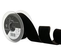 Berisfords 1025 Cinta de terciopelo, Negro Café (9985), Ancho 36 mm, Longitud 5 m