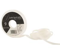 Berisfords 3501 Cinta de satén de Doble Cara, Blanco Nupcial, 7 mm, 20