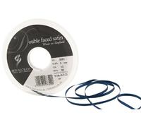 Berisfords 3501 Cinta de satén de Doble Cara, Poliéster, Azul Marino, 3 mm, 30