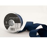 Berisfords 3501 Cinta de satén de Doble Cara, Poliéster, Azul Marino, 35 mm, 20