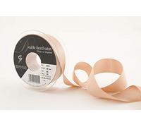 Berisfords 3501 Cinta de satén de Doble Cara, Poliéster, Crudo, 25 mm, 20