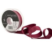 Berisfords 3501 Cinta de satén de Doble Cara, Poliéster, Granate, 25 mm, 20