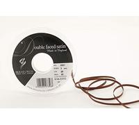 Berisfords 3501 Cinta de satén de Doble Cara, Poliéster, marrón, 3 mm, 30