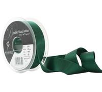 Berisfords 3501 Cinta de satén de Doble Cara, Poliéster, Verde, 25 mm