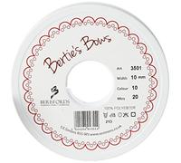 Berisfords Cinta de satén a Doble Cara 3501 de 20 m x 10 mm, Color Negro