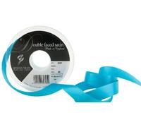 Berisfords Cinta de satén a Doble Cara 3501 de 20 m x 15 mm, Color Azul Pavo Real