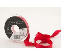 Berisfords Cinta de satén a Doble Cara 3501 de 20 m x 15 mm, Color Rojo