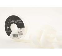 Berisfords Cinta de satén a Doble Cara 3501 de 20 m x 25 mm, Color Blanco Nupcial