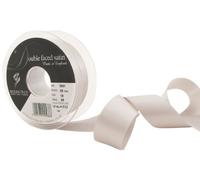 Berisfords Cinta de satén a Doble Cara 3501 de 20 m x 25 mm, Color Gris Plateado