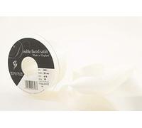 Berisfords Cinta de satén a Doble Cara 3501 de 20 m x 35 mm, Color Blanco Nupcial