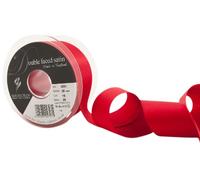 Berisfords Cinta de satén a Doble Cara 3501 de 20 m x 35 mm, Color Rojo