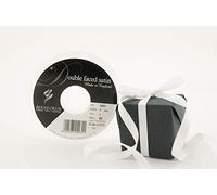 Berisfords Cinta de satén a Doble Cara 3501 de 20 m x 7 mm, Color Blanco