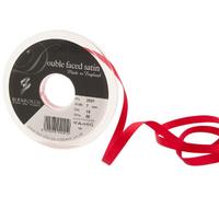 Berisfords Cinta de satén a Doble Cara 3501 de 20 m x 7 mm, Color Rojo