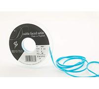 Berisfords Cinta de satén a Doble Cara 3501 de 30 m x 3 mm, Color Azul Pavo Real