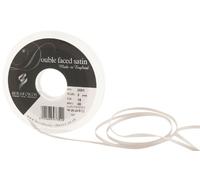 Berisfords Cinta de satén a Doble Cara 3501 de 30 m x 3 mm, Color Gris Plateado