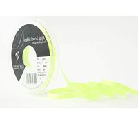 Berisfords Cinta de satén de poliéster a Doble Cara 7 mm, Color Amarillo Fluorescente