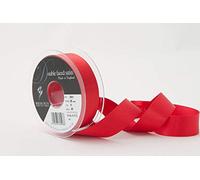 Berisfords Cinta de satén de poliéster de doble cara, color rojo amapola, 25 mm