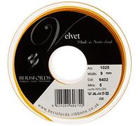 Berisfords Cinta de terciopelo, oro, 4 x 0.6 x 4 pulgadas