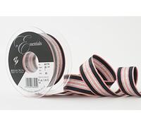 Berisfords Winter Stripe Lazo, Oro Rosa, 25 mm