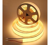 BERIXDEEP 30mm Tira LED COB 5m, Continua y sin punto, 5 Filas, 6000 LED/m, 24v, 40w/m, 90 lm/w, CRI 92+, Tira LED Blanca Calido para Decoración Industrial y Comercial (sin alimentación), 3000K