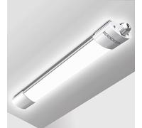 BERIXDEEP Barra LED Cocina Techo 40cm 4000K 1800lm, 18W Regleta LED IP65, Tubo LED Conectable para Garaje Sótano Baño Taller Cuarto húmedo Almacén Exterior