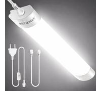 BERIXDEEP Barra LED Exterior Impermeable CCT 120cm, 3000K-6500K Lampara Regleta LED Techo con Interruptor para Garaje, Cobertizo, Taller, Oficina, Invernadero, Banco de Trabajo, 36W