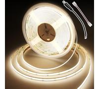 BERIXDEEP Tira LED COB 10M, Tira LED Blanco Natural con 384 LEDs/m, Ancho 8mm, CRI 92+, 9w/m, Tiras LED DC24V para Dormitorio, Cocina, Espejo (sin Fuente de Alimentación), 4000K